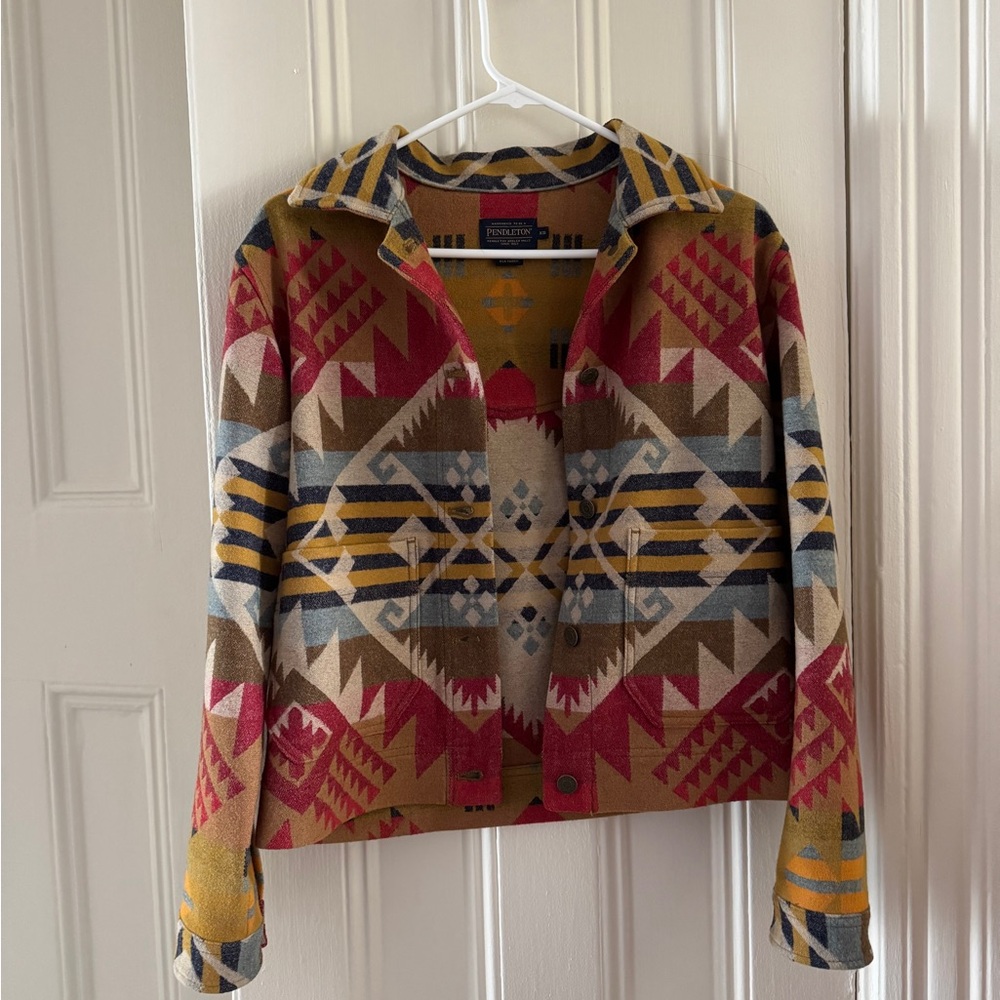 Pendleton Womens Multi-Color Patterned Wool Jacket - image 4